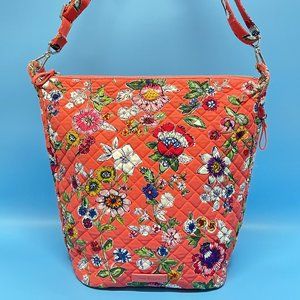 VERA BRADLEY Handbag Red Multicolor Floral Cotton **EUC** LOVELY!!